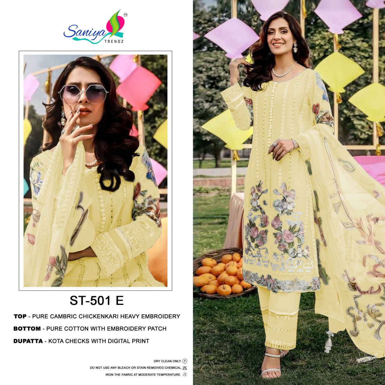 Saniya Trendz ST-501 Wholesale Pakistani Salwar Suits